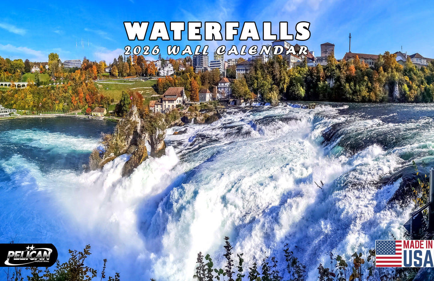 2026 Spiral-bound Wall Calendar (Waterfalls) - 12 Months Desktop/Wall Calendar/Planner