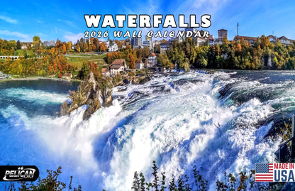 2026 Spiral-bound Wall Calendar (Waterfalls) - 12 Months Desktop/Wall Calendar/Planner