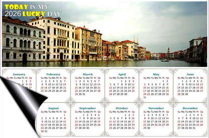 2026 Magnetic Calendar - Calendar Magnets - Today is My Lucky Day - Venice Grand Canal