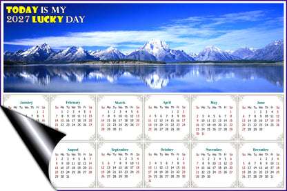 2027 Magnetic Calendar - Calendar Magnets - Today is My Lucky Day - (Jackson Lake Wyoming)