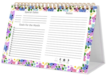 2025-2026 18 Months Standing Flip Desk Calendar Desktop Planner 012