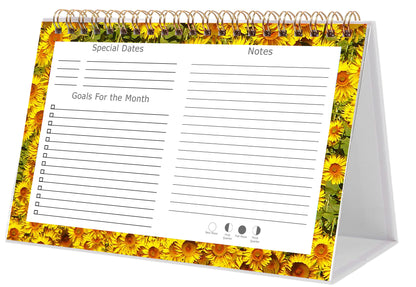 2025-2026 18 Months Standing Flip Desk Calendar Desktop Planner 013