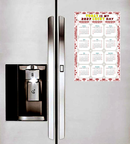 2027 Peel & Stick Calendar - Today is my Lucky Day Removable - 03