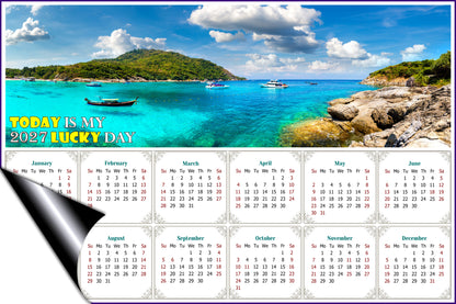 2027 Magnetic Calendar - Calendar Magnets - Today is My Lucky Day - (Racha (Raya) resort island, Thailand)
