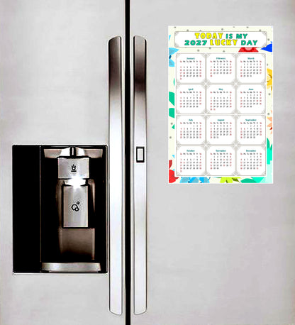 2027 Peel & Stick Calendar - Today is my Lucky Day Removable - 02