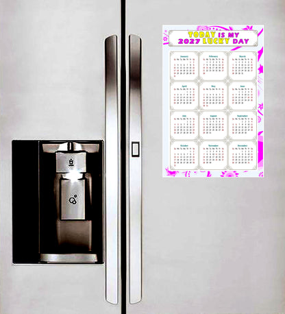 2027 Peel & Stick Calendar - Today is my Lucky Day Removable - 04