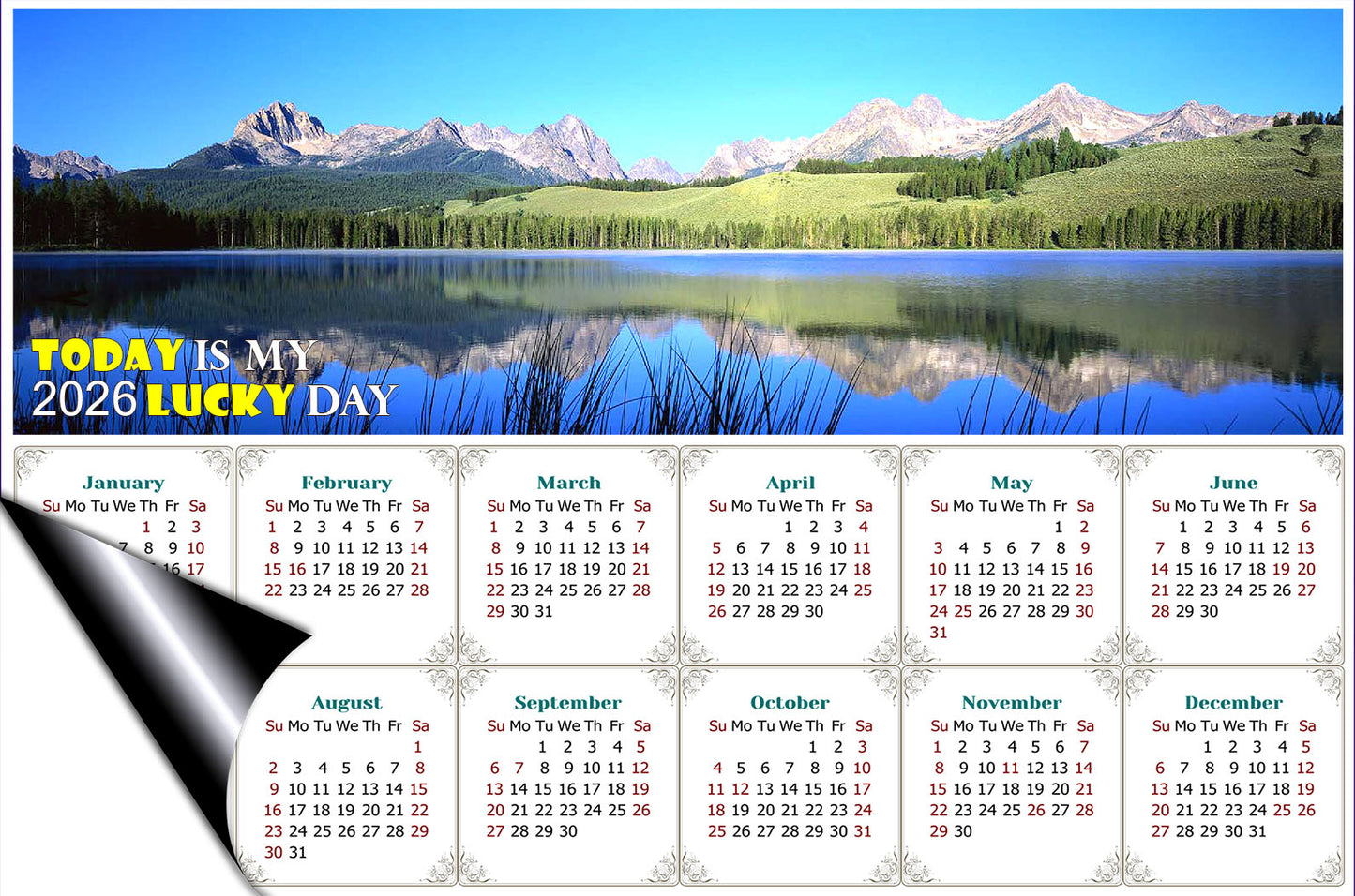 2026 Magnetic Calendar - Calendar Magnets - Today is My Lucky Day - Edition #15