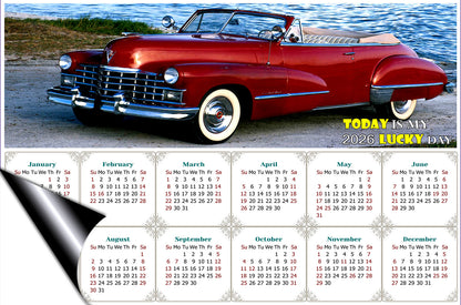 2026 Magnetic Calendar - Calendar Magnets - Today is my Lucky Day - Edition #44