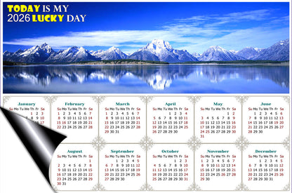 2026 Magnetic Calendar - Calendar Magnets - Today is My Lucky Day - (Jackson Lake Wyoming)