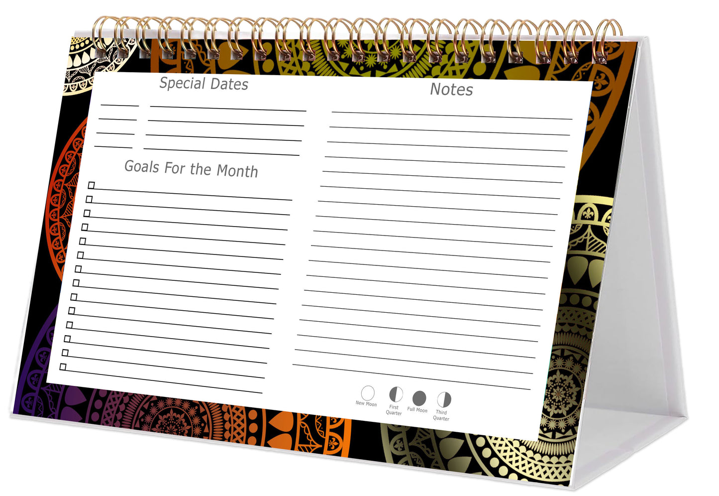 2025-2026 18 Months Standing Flip Desk Calendar Desktop Planner 016