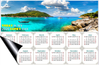 2026 Magnetic Calendar - Calendar Magnets - Today is My Lucky Day - (Racha (Raya) resort island, Thailand)