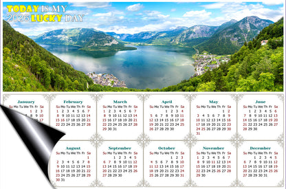 2026 Magnetic Calendar - Calendar Magnets - Today is my Lucky Day (Hallstatt mountain village, Salzkammergut, Austria)