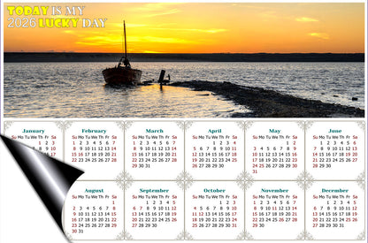 2026 Magnetic Calendar - Calendar Magnets - Today is My Lucky Day - (Salt lake near Odessa, Ukraine)