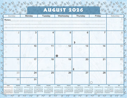 2026 - 2027 Academic Year 12 Months Student Calendar / College Planner for 3-Ring Binder, Desk or Wall -School Supplies - Made in USA (Edition #11)