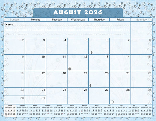 2026 - 2027 Academic Year 12 Months Student Calendar / College Planner for 3-Ring Binder, Desk or Wall -School Supplies - Made in USA (Edition #11)