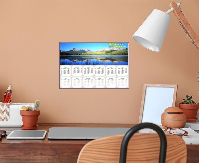 2027 Peel & Stick Calendar - Today is my Lucky Day - Removable, Repositionable - 015 (9"x 6")