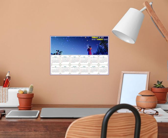2027 Peel & Stick Calendar - Today is my Lucky Day - Removable, Repositionable - 028 (9"x 6")