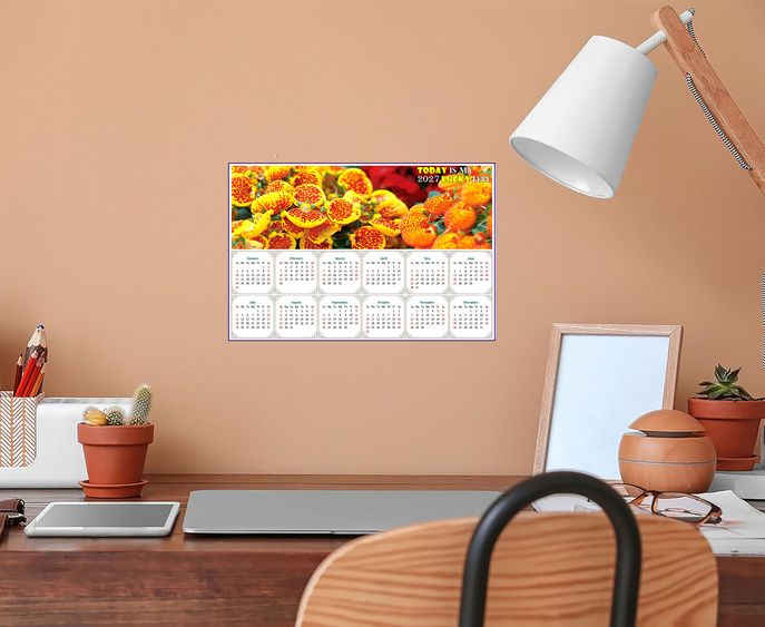 2027 Peel & Stick Calendar - Today is my Lucky Day - Removable, Repositionable - 013 (9"x 6")