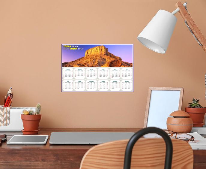 2027 Peel & Stick Calendar - Today is my Lucky Day - Removable, Repositionable - 028b (9"x 6")