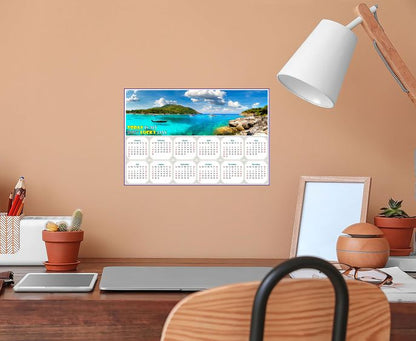 2027 Peel & Stick Calendar - Today is my Lucky Day - Removable -  Racha (Raya) resort (9"x 6")