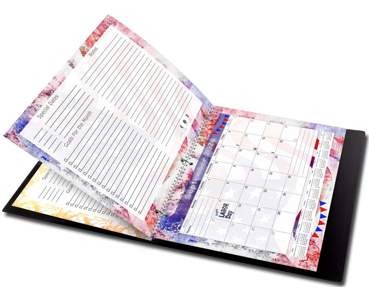 2026 - 2027 Academic Year 12 Months Student Calendar 3-Ring Binder(Edition #03)