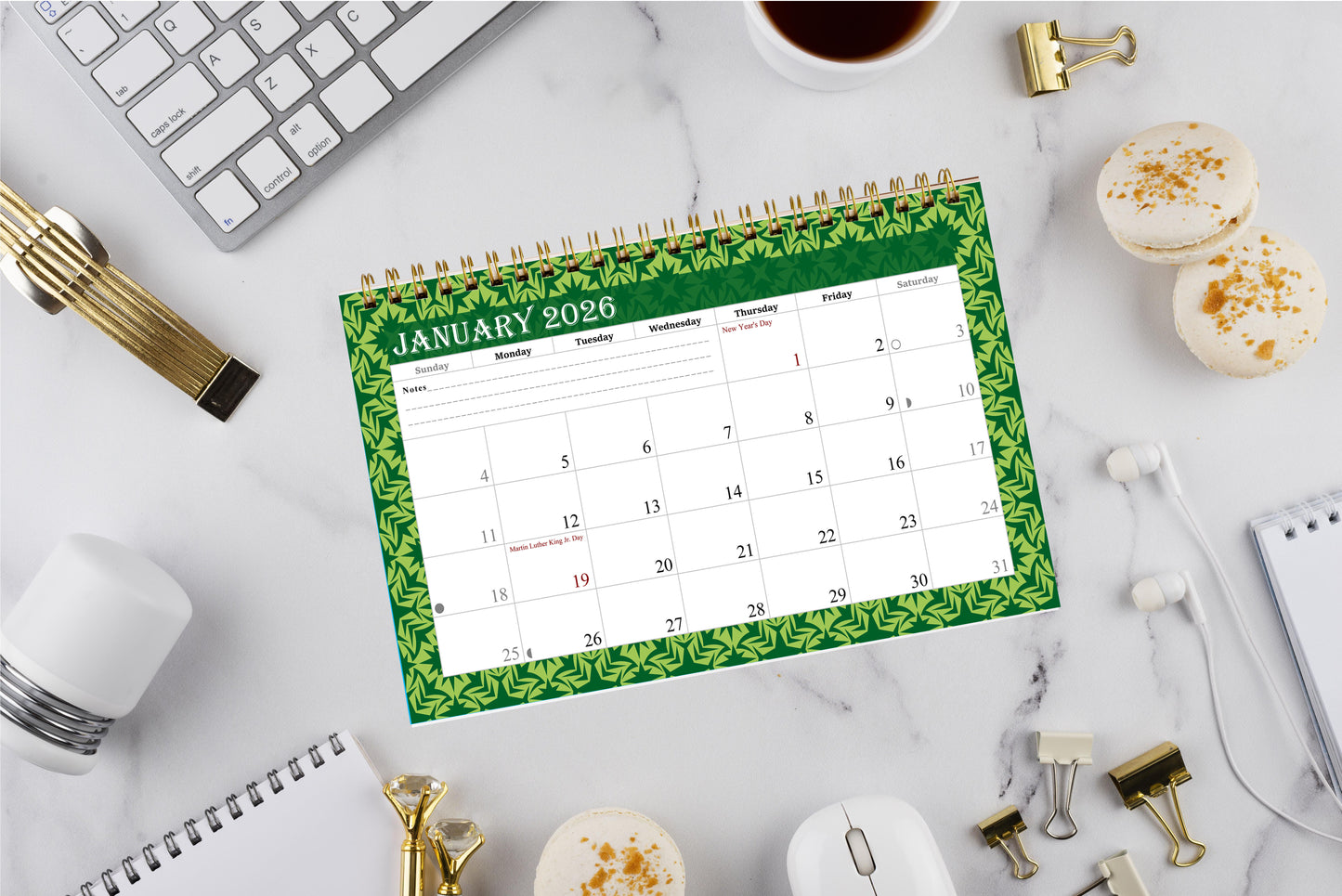 2025-2026 18 Months Standing Flip Desk Calendar Desktop Planner 06