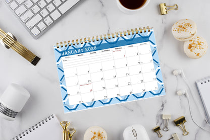 2025-2026 18 Months Standing Flip Desk Calendar Desktop Planner 04
