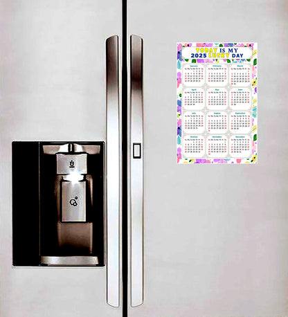 2025 Magnetic Calendar - Calendar Magnets - Today is my Lucky Day - (Fade, Tear, and Water Resistant) - Themed 015