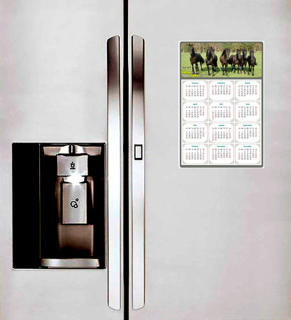 2026 Magnetic Calendar - Calendar Magnets - Today is my Lucky Day - (Fade, Tear, and Water Resistant) - Horses Themed 06