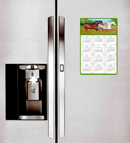 2026 Magnetic Calendar - Calendar Magnets - Today is my Lucky Day - (Fade, Tear, and Water Resistant) - Horses Themed 03