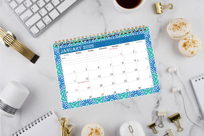 2025-2026 18 Months Standing Flip Desk Calendar Desktop Planner 015