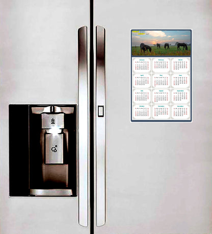 2026 Magnetic Calendar - Calendar Magnets - Today is my Lucky Day - (Fade, Tear, and Water Resistant) - Horses Themed 04