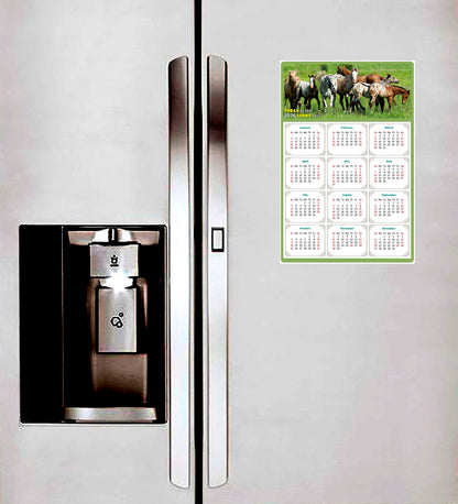 2026 Peel & Stick Calendar - Today is my Lucky Day Removable - Horses 02 (9"x 6")