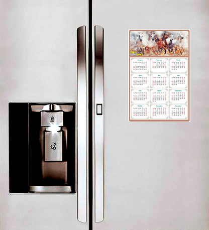 2026 Peel & Stick Calendar - Today is my Lucky Day Removable - Horses 09 (9"x 6")