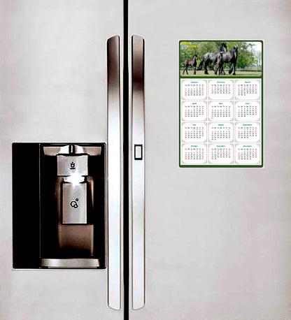 2026 Magnetic Calendar - Calendar Magnets - Today is my Lucky Day - (Fade, Tear, and Water Resistant) - Horses Themed 05