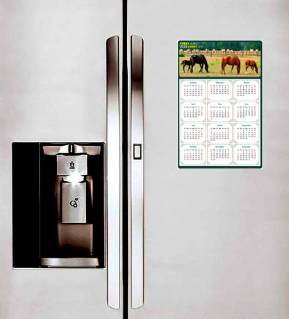 2026 Magnetic Calendar - Calendar Magnets - Today is my Lucky Day - (Fade, Tear, and Water Resistant) - Horses Themed 010