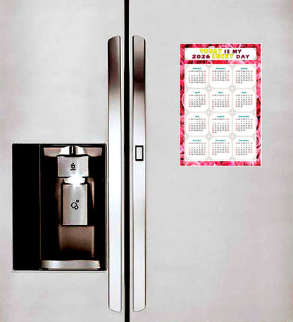 2026 Peel & Stick Calendar - Today is my Lucky Day Removable - 028
