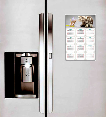 2026 Magnetic Calendar - Today is My Lucky Day (Fade, Tear, and Water Resistant)- Cat Themed 025