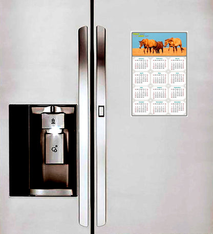 2025 Peel & Stick Calendar - Today is my Lucky Day Removable - Horses 017 (12"x 8")