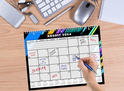 2024-2025 Academic Year 12 Months Student Calendar/Planner for Wall & Desk & 3-Ring Binder, for School, Teacher, Student (Edition #012)