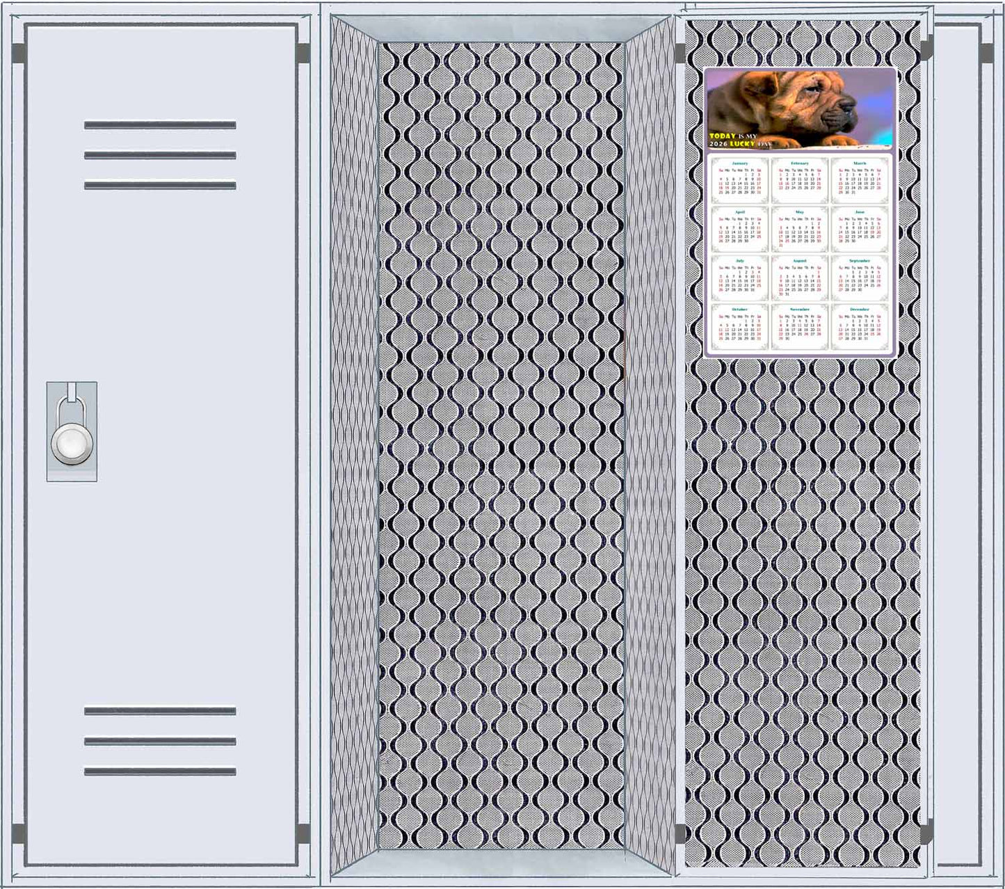 2026 Magnetic Calendar - Today is My Lucky Day (Fade, Tear, and Water Resistant)- Dogs Themed 012