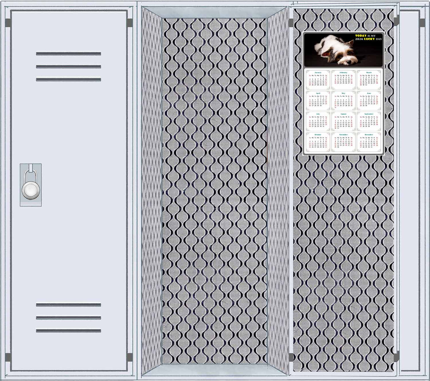 2026 Magnetic Calendar - Today is My Lucky Day (Fade, Tear, and Water Resistant)- Dogs Themed 018