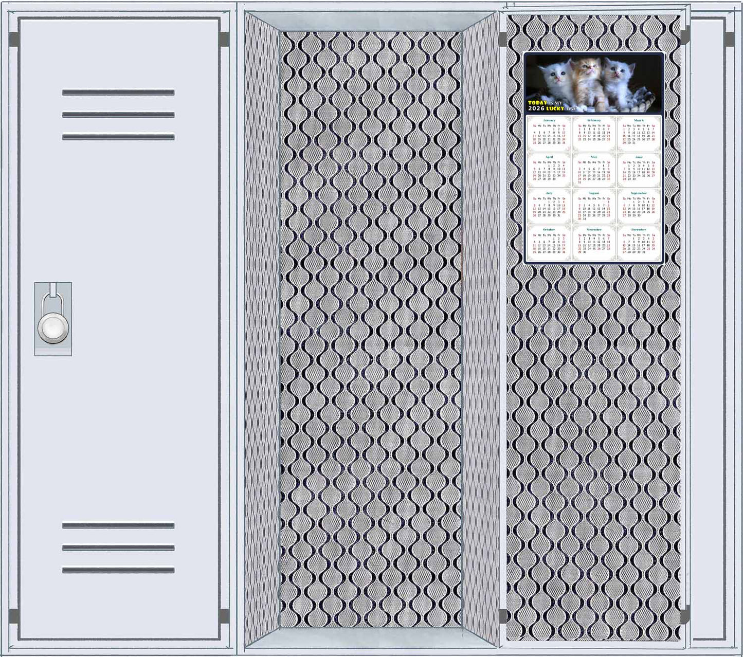 2026 Magnetic Calendar - Today is My Lucky Day (Fade, Tear, and Water Resistant)- Cat Themed 011