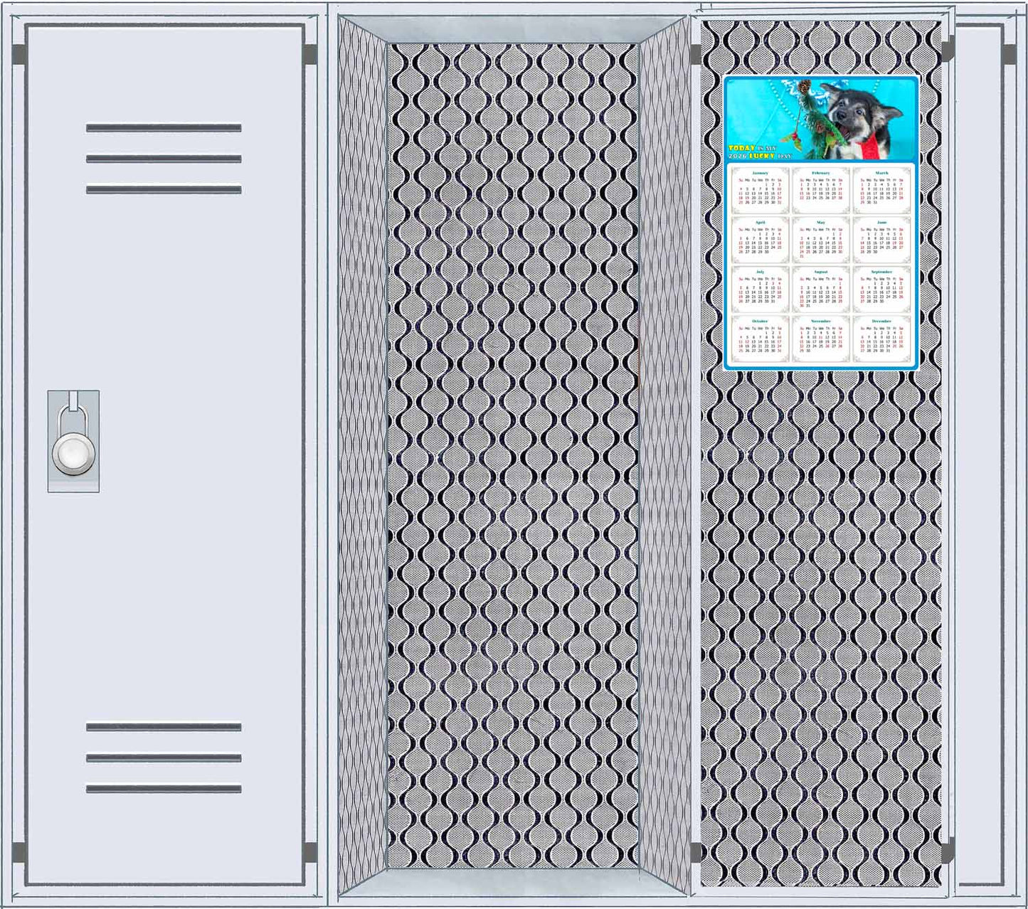 2026 Magnetic Calendar - Today is My Lucky Day (Fade, Tear, and Water Resistant)- Dogs Themed 020