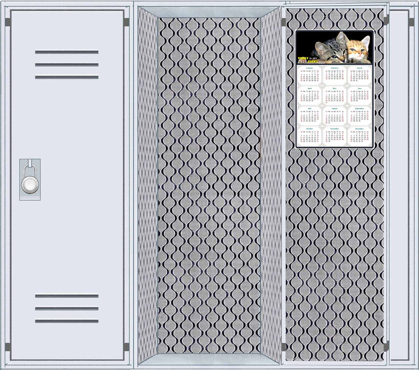 2026 Magnetic Calendar - Today is My Lucky Day (Fade, Tear, and Water Resistant)- Cat Themed 010