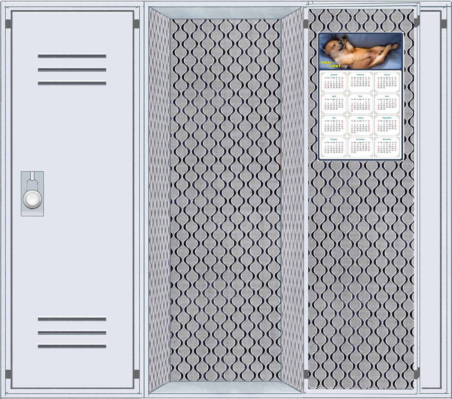 2026 Magnetic Calendar - Today is My Lucky Day (Fade, Tear, and Water Resistant)- Dogs Themed 013