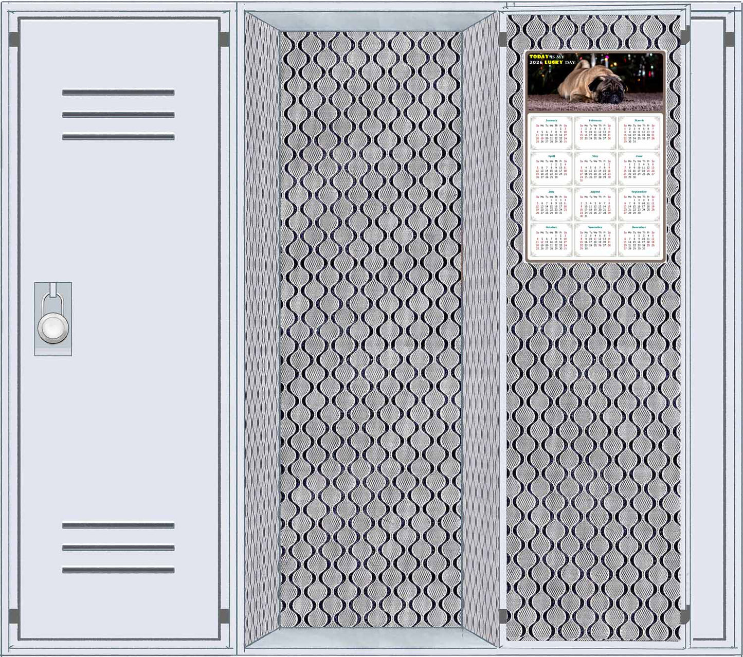 2026 Magnetic Calendar - Today is My Lucky Day (Fade, Tear, and Water Resistant)- Dogs Themed 02