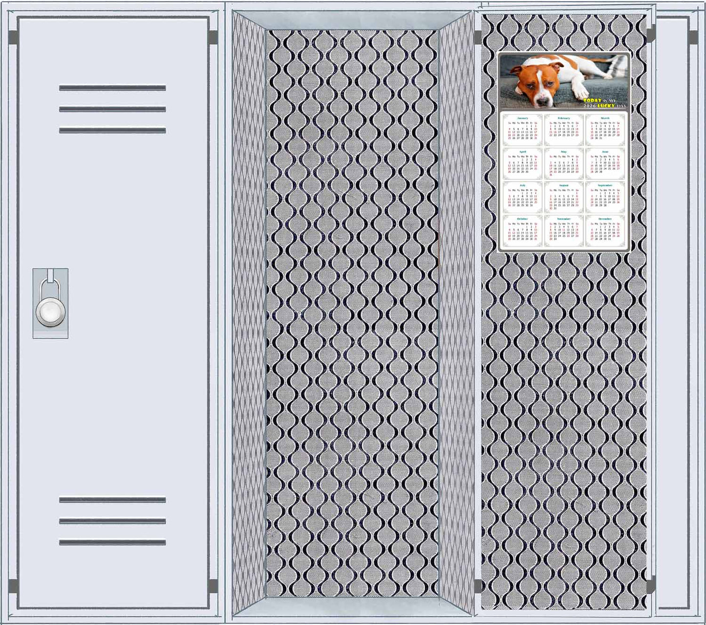 2026 Magnetic Calendar - Today is My Lucky Day (Fade, Tear, and Water Resistant)- Dogs Themed 017