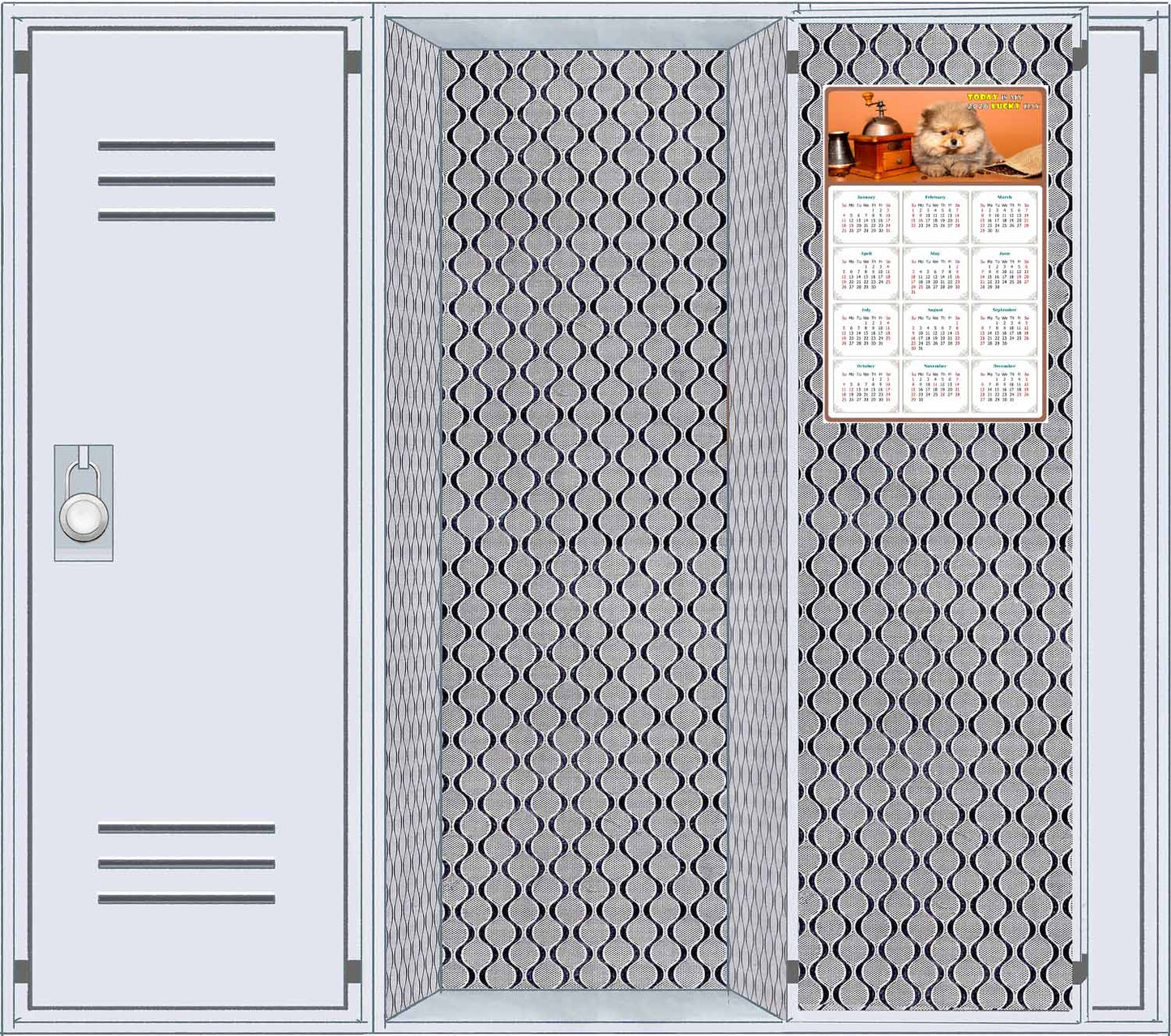 2026 Magnetic Calendar - Today is My Lucky Day (Fade, Tear, and Water Resistant)- Dogs Themed 019