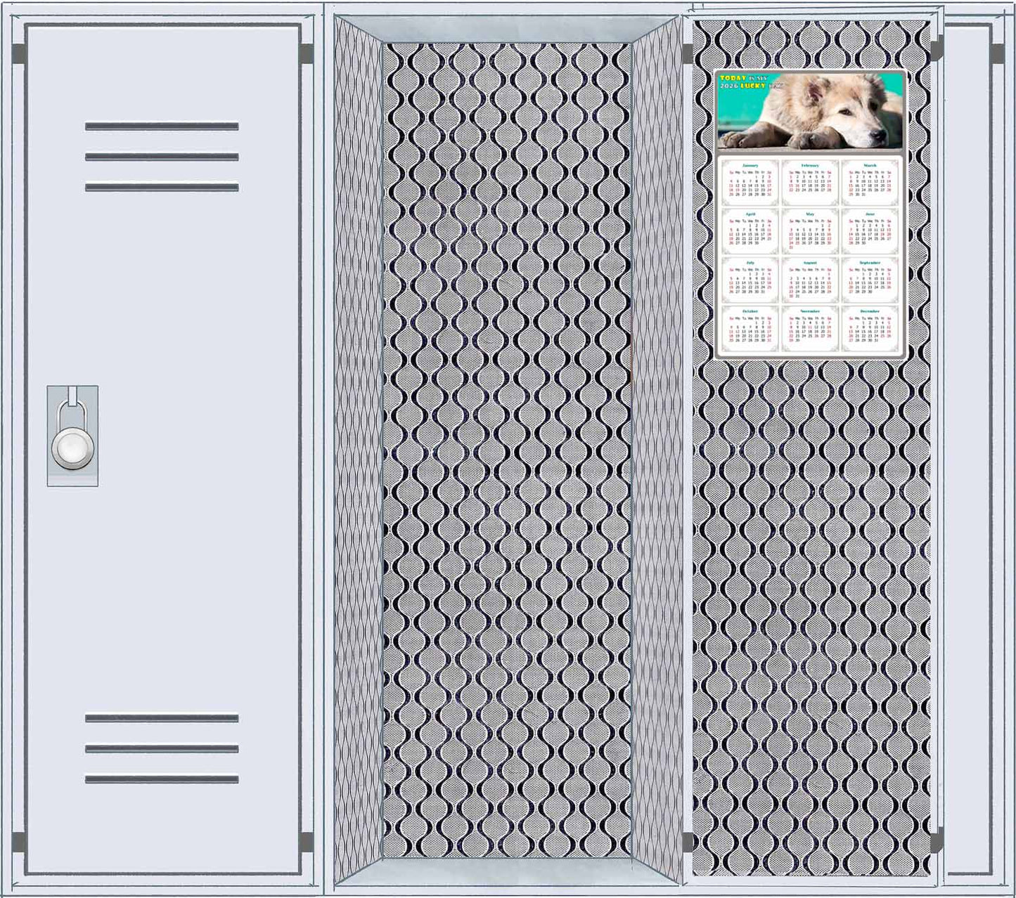 2026 Magnetic Calendar - Today is My Lucky Day (Fade, Tear, and Water Resistant)- Dogs Themed 015